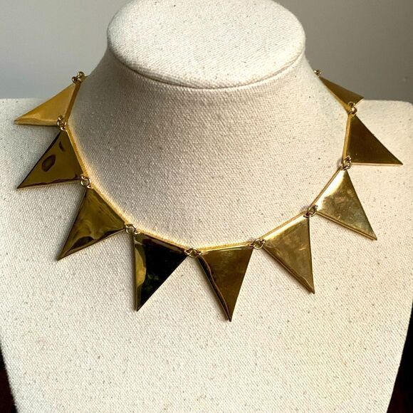 Spectacular Eddie Borgo Ombré Pavé Triangle Collar Flat Choker Necklace $1050 - Picture 8 of 11